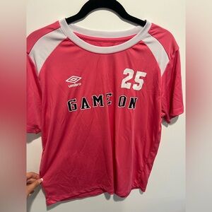 Umbro Pink and White Game On Jersey